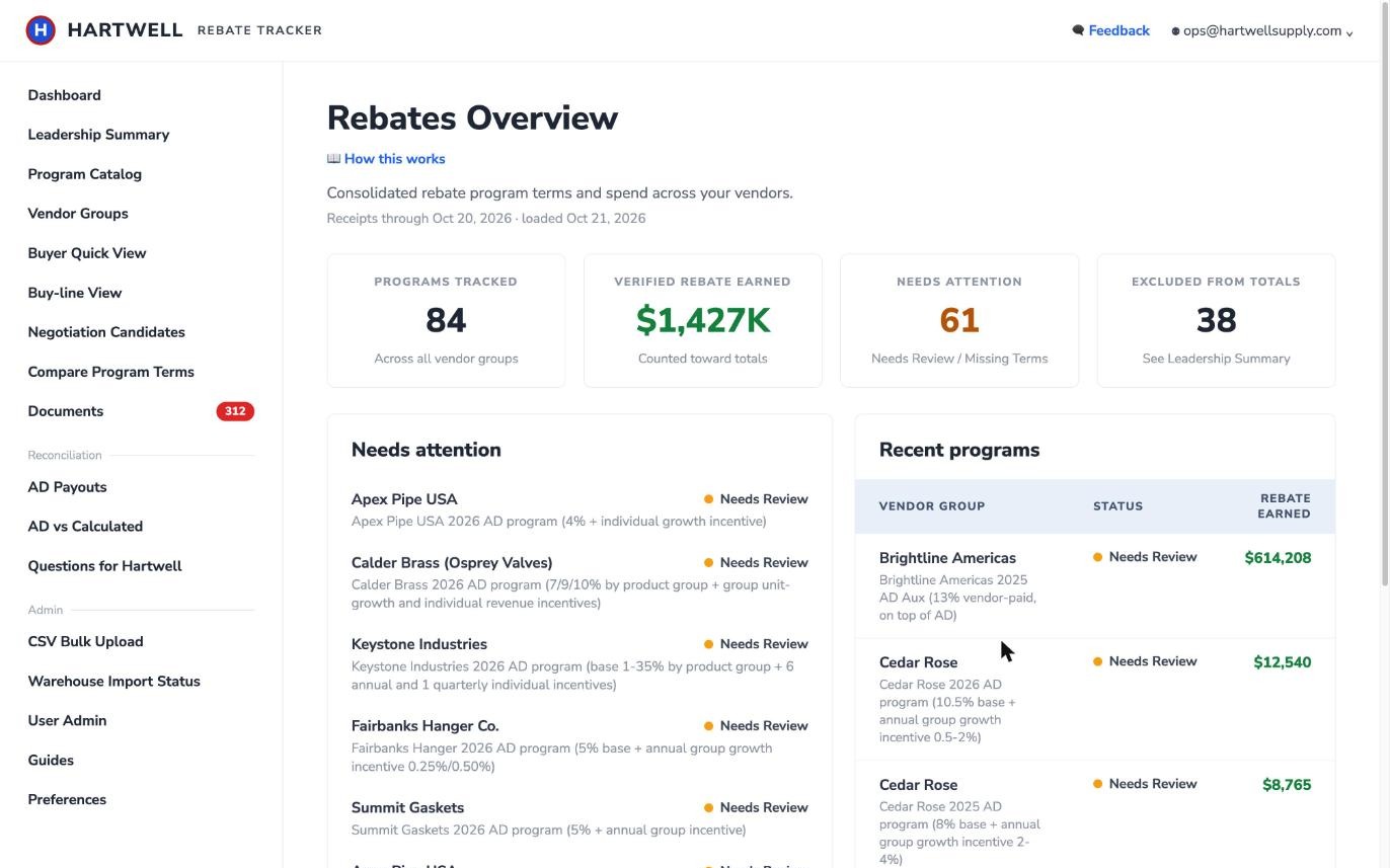 Rebate Tracker screenshot